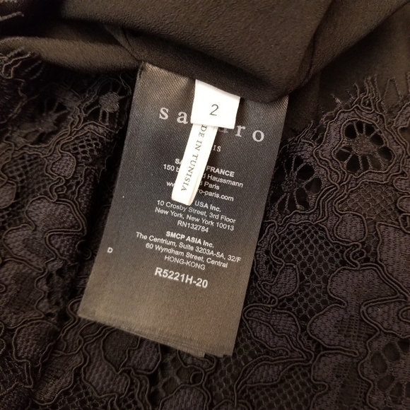 {2} Sandro Paris Rozen Lace Colorblock Dress - Picture 14 of 16